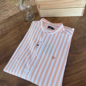 Camisa A La Vaquera raya naranja